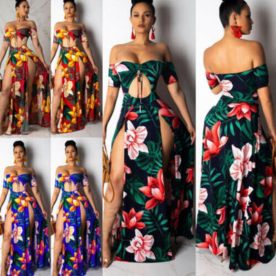 

2019 Women Vintage Boho V Neck Dress Tunic Short Sleeve Floral Sundress Holiday