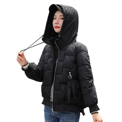 

Toponeto Women Winter Warm Coat Hooded Thick Warm Loose Jacket Short Overcoat