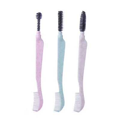 

Double Head Eyebrow Brush Comb Wheat Straw Handle Eye Brows Makeup Tools