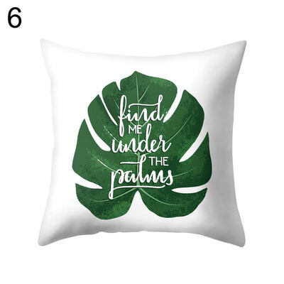 

Forest Leaf Print Pillow Case Waist Throw Cushion Cover Car Office Home Decor