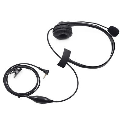 

Durable Headset Flexible Boom Mic Headphone PTT Walkie Talkie Two Way Radio Replacement for T6200C 25mm