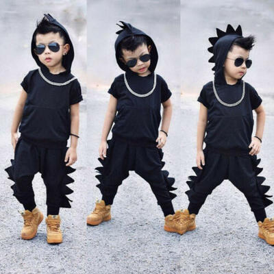 

2pcs Toddler Baby Boy T-shirt TopPants Trousers Outfit Kids Clothes Set Cotton
