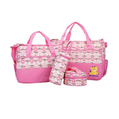 

5Pcs Baby Changing Diaper Nappy Bags Mummy Mother Handbag Multi-functional Bag Set