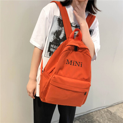 

Bag girl Korean version of high school students ins wind campus simple bf ancient sense girl backpack Japanese tie shoulder bag