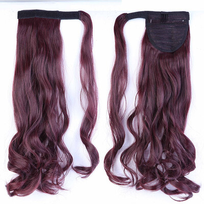 

Long Straight Ponytail Extension Wrap Around Synthetic Hair Extensions One Piece Hairpiece Pony Tail Extension for Women
