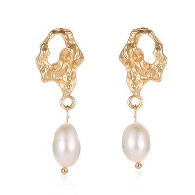 

Vintage Irregular Geometric Pearl Earrings For Women Jewelry Accessories