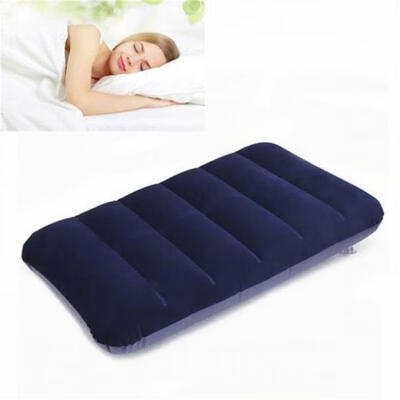 

Inflatable Air Bed Travel Pillow Cushion For Camping Hiking Backpacking Color Navy blue 47x30cm