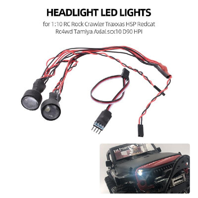 

Headlight LED Lights for 110 RC Rock Crawler Traxxas HSP Redcat Rc4wd Tamiya Axial scx10 D90 HPI