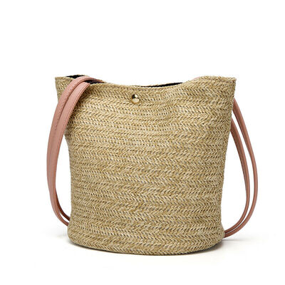 

New Style Women Handbags Hand-Woven Rattan Bag Wicker Crossbody Summer Straw Woven Purse Hasp Hand Casual Tote Bag Fashion