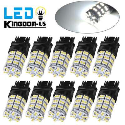 

10X White 3157 3156 60SMD Car Tail Brake Stop LED Light Bulbs 3528 Parking Light