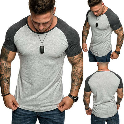 

Men Short Sleeve Gym T-Shirt Bodybuilding Slim Fit Stringer Shirts Top Blouse