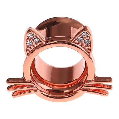 

1 Pair 6-25mm Stainless Steel Diamond Cat Style Ear Tunnels Plugs Expander Ear Piercing Flesh Tunnel