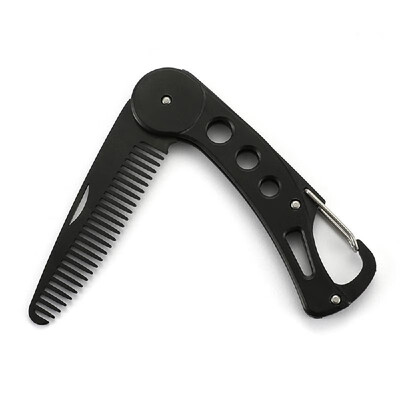 

Foldable Steel Hair Comb Portable Travel Hair Brush Folding Detangling Beard Comb Anti-static Oil Slick Hairstyling