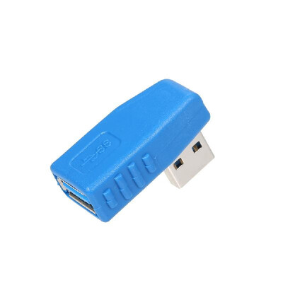 

USB30 Male to Female 90 Degree Left Angle Adapter USB30 Converter for Laptop PC TV STB Projector
