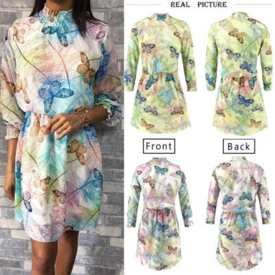 

Women Fashion Butterfly MIni Dress Evening Cocktail Party Beach Dresses Sundress