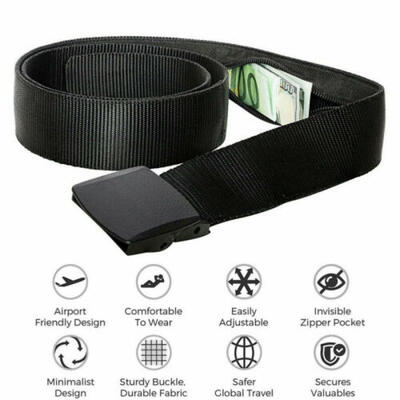 

Unisex Security Money Travel Belt Hidden Cash Money Belt Bag Anti Theft Packs