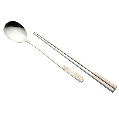 

Portable Stainless Steel Tableware Travel Picnic Cutlery Chopsticks Spoon Set