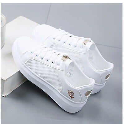 

White shoes female summer light love mesh breathable students Korean version of Joker shoes lucky shoes
