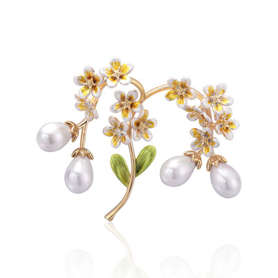 

Pearl Rhinestone Flower Brooch Jewelry Clothing Accessories Fashion Imitation