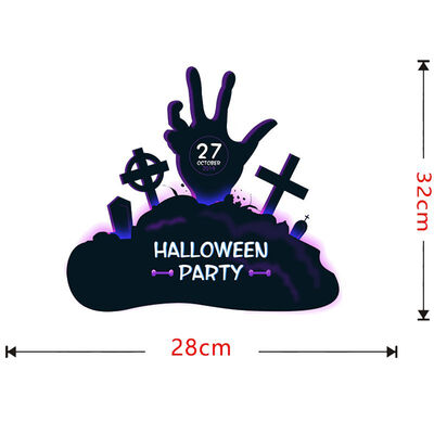 

Halloween Wall Art Sticker Waterproof Cartoon Moon And Bat Kid Room Decor PVC Halloween Wall Sticker Self-adhesive Mural