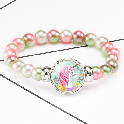 

Rainbow Unicorn Bracelet Party Bag Fillers Birthday Girls Gift