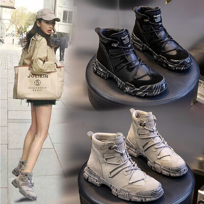 

Martin boots female leather winter&autumn new British wind wild short boots female thick wi