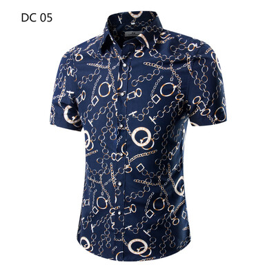 

New Luxury Summer Mens Casual Dress Shirt Slim Fit T-Shirt Short Sleeve Formal Tops -3XL