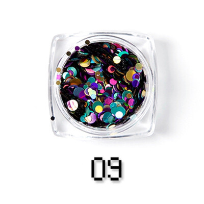 

Rosalind 1 box Nail Art Glitter Decoration Paillette Mixed Mini Round Shining Manicure