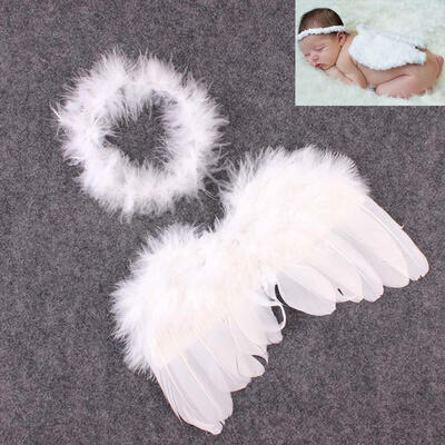 

Baby Girls Angel Wings Wing Set Feather Newborn Photography Pro