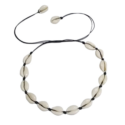 

Hawaiian Women Girl Sea Shell Charm Handmade Woven Choker Necklace Jewelry Gift