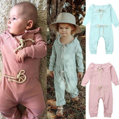 

Newborn Baby Girls Clothes Long Sleeve Jumpsuit Romper Bodysuit Outfits