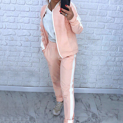 

Tailored European And American Autumn And Winter Womens New Sports Suit Two-Piece