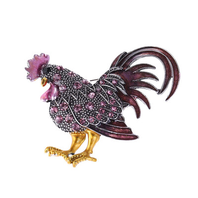 

Trendy big rooster Brooch mix color crystal Rhinestone brooches animal Brooches