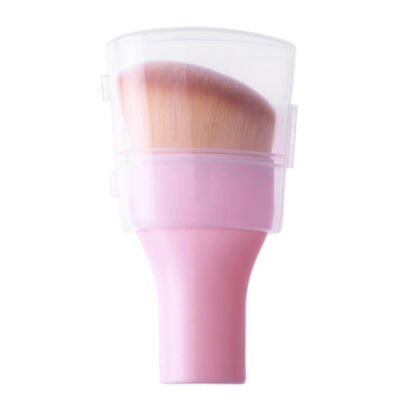 

Professional Cosmetic Pink Makeup Tools Foundation Brush Standing Design