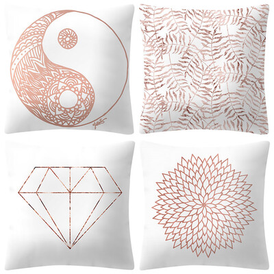 

Siaonvr Rose Gold Pink Cushion Cover Square Pillowcase Home Decoratio