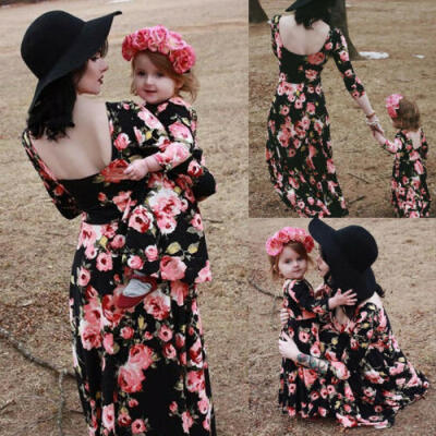 

Mother&Daughter Boho Clothes Parent-child dress Family Matching Outfits Set