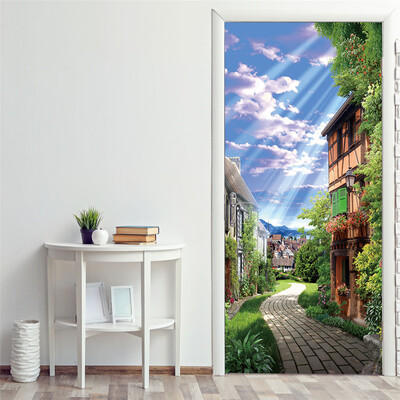 

〖Follure〗Door Sticker Decorative Painting Bedroom Living Room TV Wall Decoration