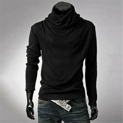 

Mens Casual Turtle Neck Pullover Knit Jumper Tops Warmer Sweater Shirt Blouse