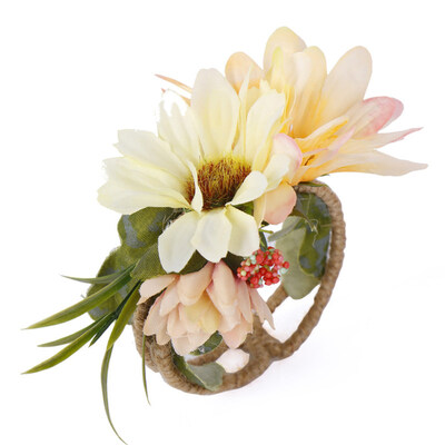 

Artificial Flower Twine Wristband Bracelet Wedding Garland Photography Decor