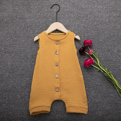 

Summer Infant Baby Boys&Girls Ruffles Solid Vest Romper Jumpsuit Clothes