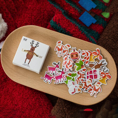 

100 Pcs\Pack Christmas Holiday Santa Claus Paper Stickers Diary Scrapbooking Label For Gift WrappingBullet JournalDay Planner