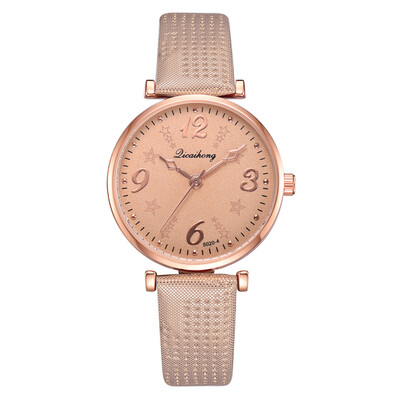 

Simple Women Watches Rose Gold Dial Ladies Analog Quartz Wristwatch Business Leather Strap Clock Dress Gift Zegarki Damskie50