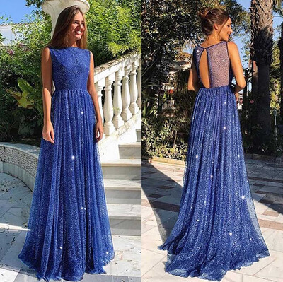 

〖Follure〗Women Sling Cross Wedding Elegant Party Evening Slim Hollow Sequin Dress