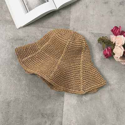 

Womens straw hat summer new hexagonal cool hat Korean version of the outdoor sun hat manufacturer wholesale personality sun hat