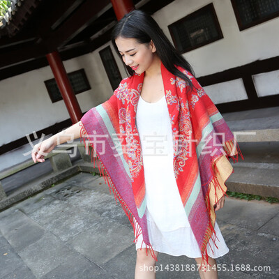 

Qinghai tourism cashew large square towel Lijiang national wind shawl scarf female autumn&winter warm thick shawl blanket