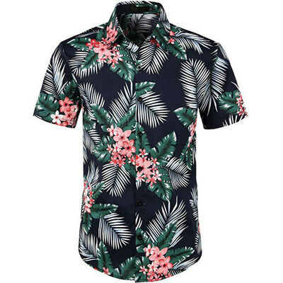 

Mens Summer Vintage Casual Dress Shirt Mens Floral Short Sleeve Shirts Tops Tee