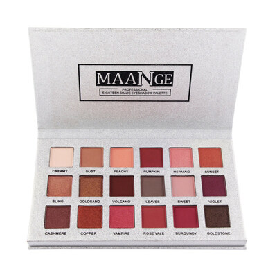 

18 Colors Glitter Pigmented Eyeshadow Palette Shimmers Eye Matte Makeup Powder