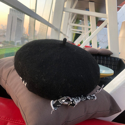 

Peppa Korean version of the Beret Ms autumn&winter new wool