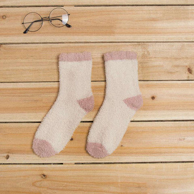

Thickening Women Cashmere Socks Lovely Plush Keep Warm Sleep Home Floor Ladies Funny Socks Coral Fluffy Warmer Socks
