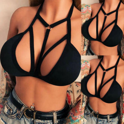 

Women Sexy Cross Strappy Bra Crop Top Tank Tops Bustier Vest Bralette Blouse